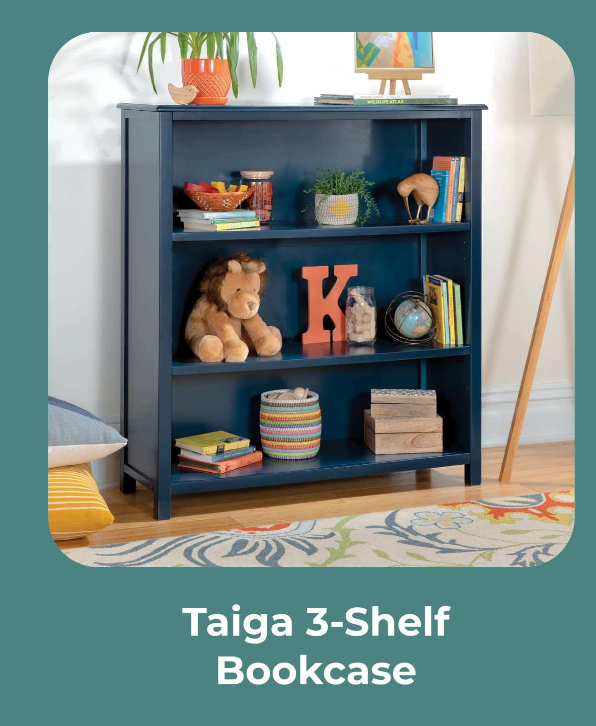 Taiga 3-Shelf Bookcase