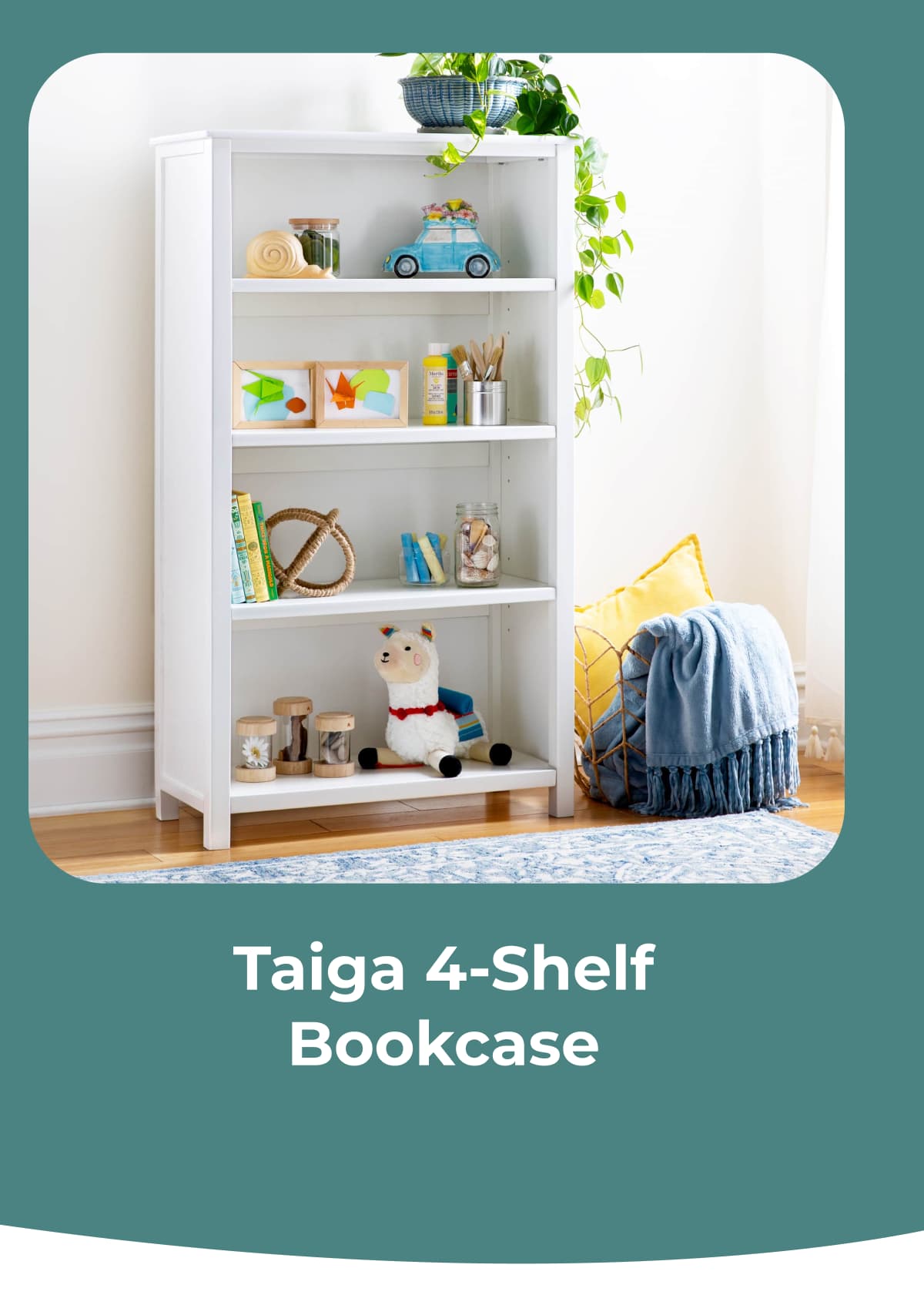 Taiga 4-Shelf Bookcase