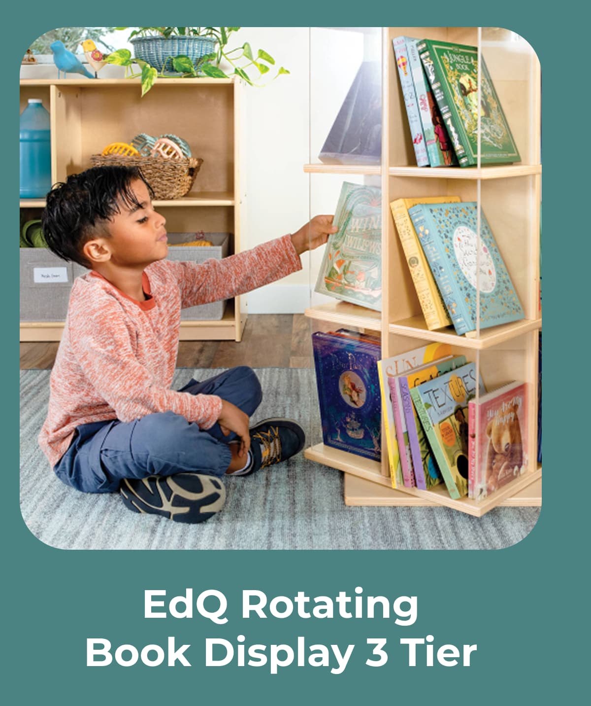EdQ Rotating Book Display 3 Tier