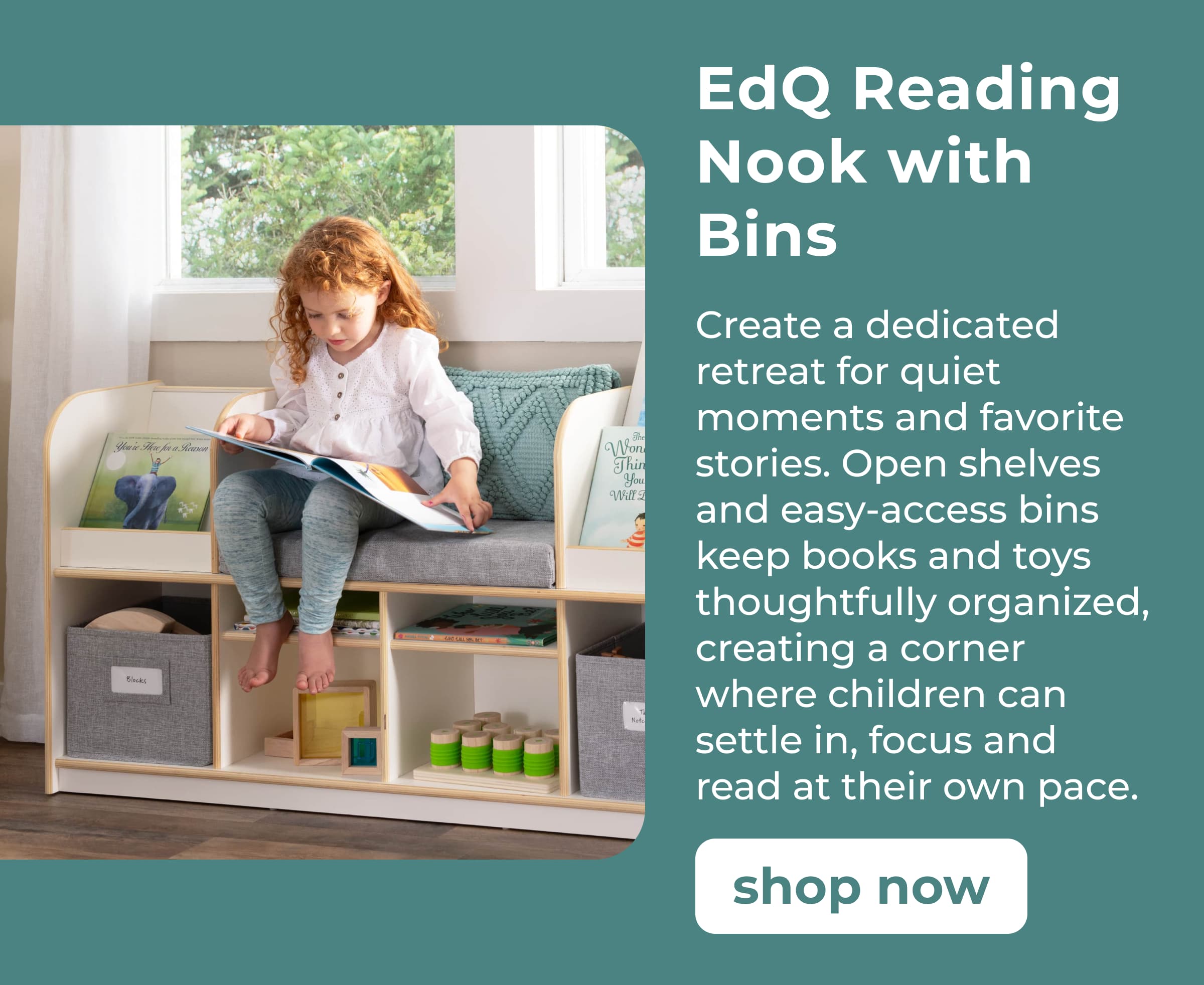 EdQ Reading Nook with Bins