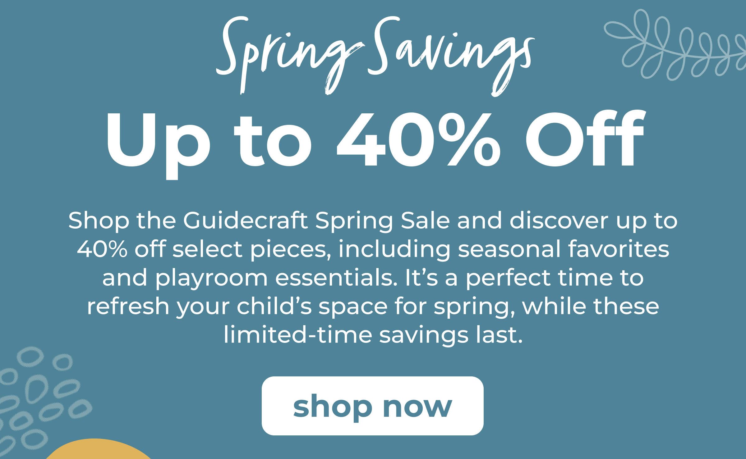 Spring Savings Up to 40% Off