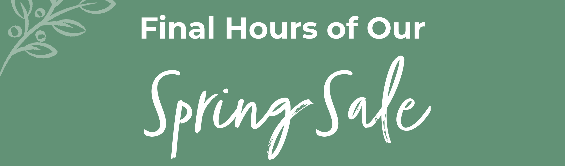 Final Hours of Our Spring Sale