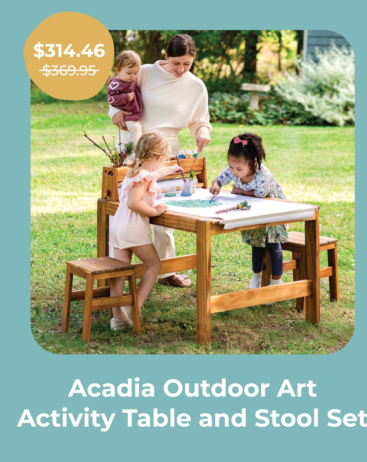 Acadia Outdoor Art Activity Table and Stool Set