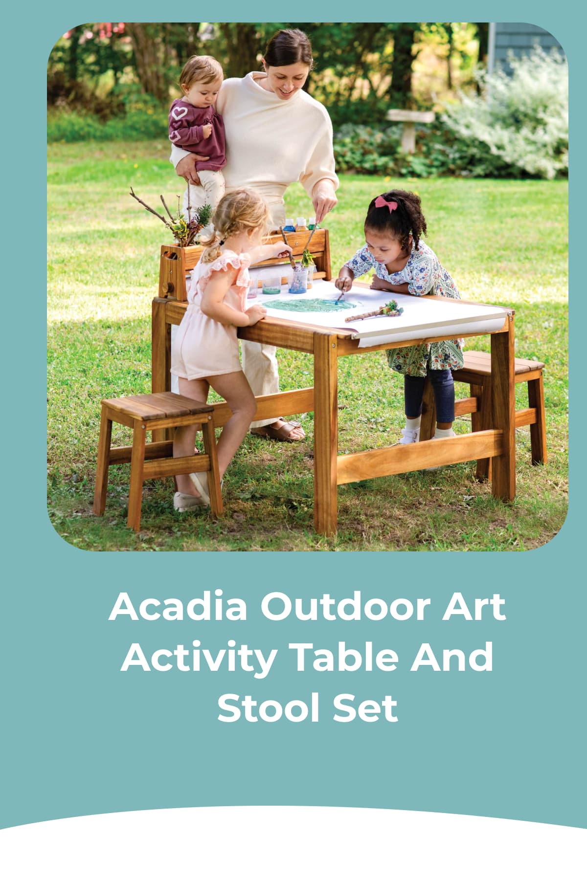 Acadia Outdoor Art Activity Table and Stool Set