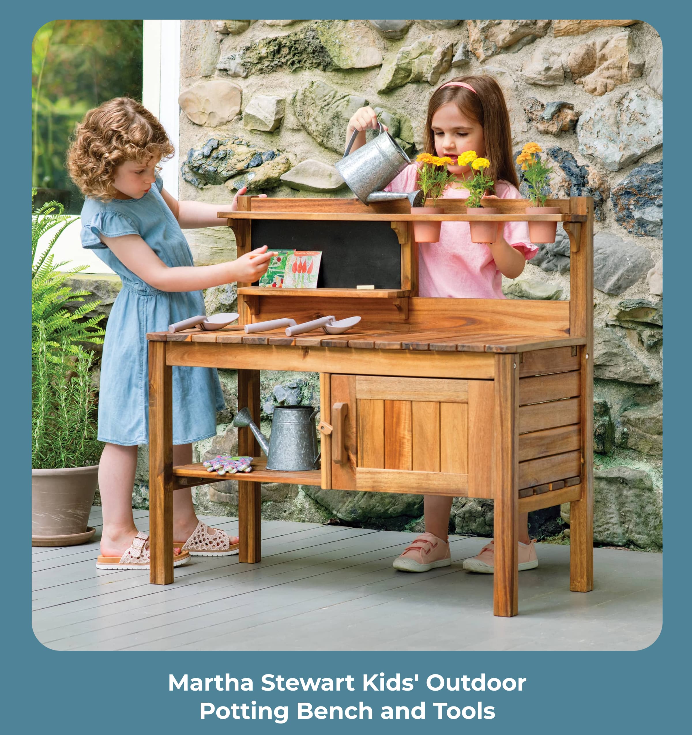 Martha Stewart Kids' Outdoor Potting Bench and Tools