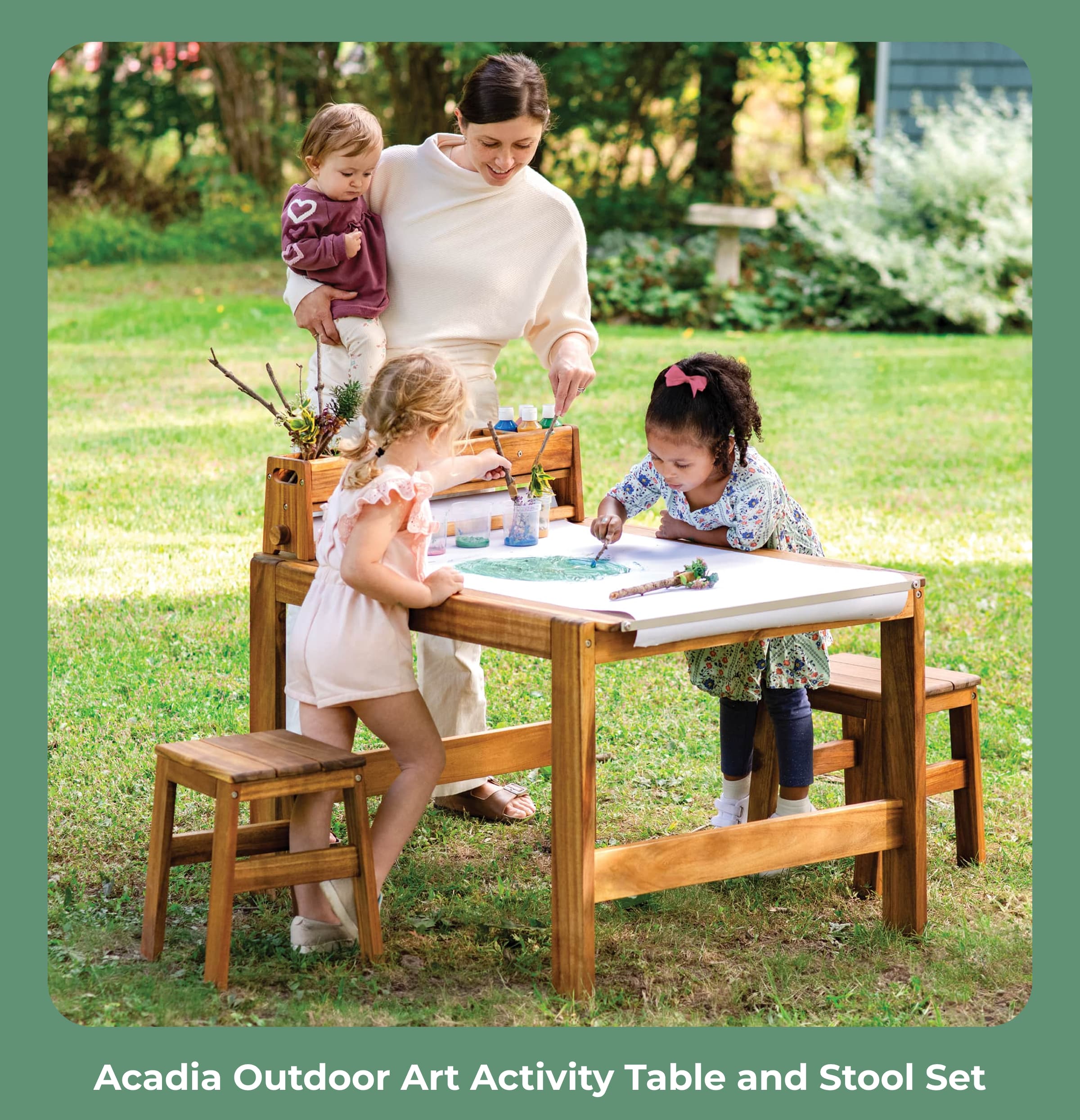 Acadia Outdoor Art Activity Table and Stool Set
