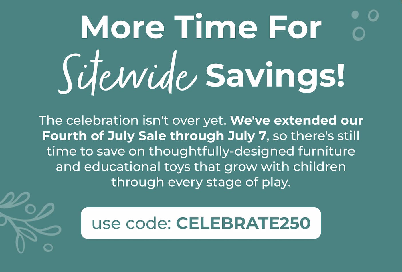 More Time for Sitewide Savings!