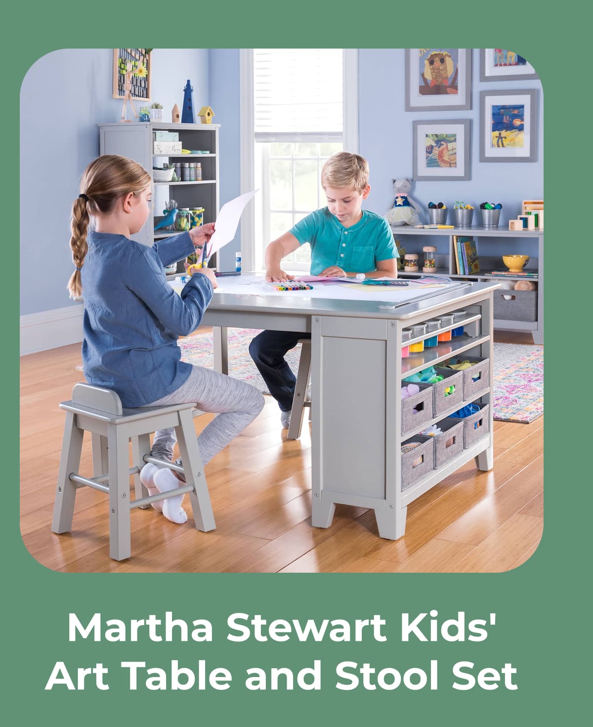 Martha Stewart Kids' Art Table and Stool Set