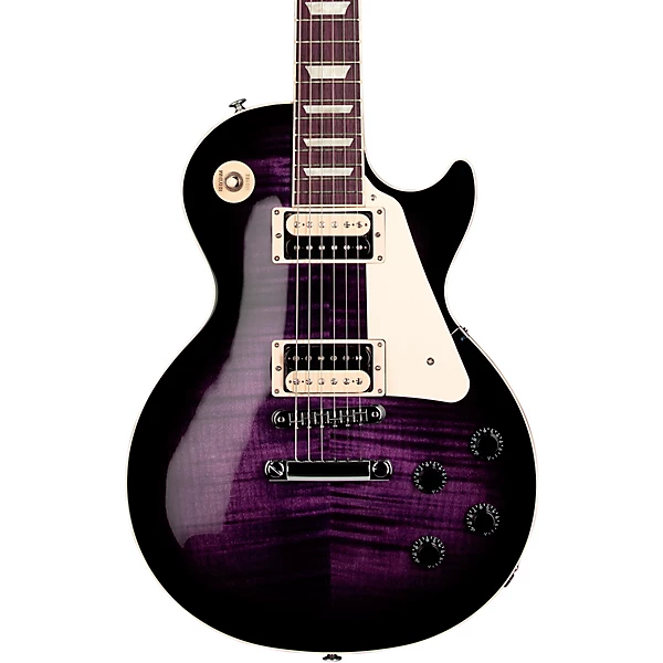 Gibson Les Paul Traditional Pro V AAA Flame Top Electric Guitar Transparent Ebony Burst