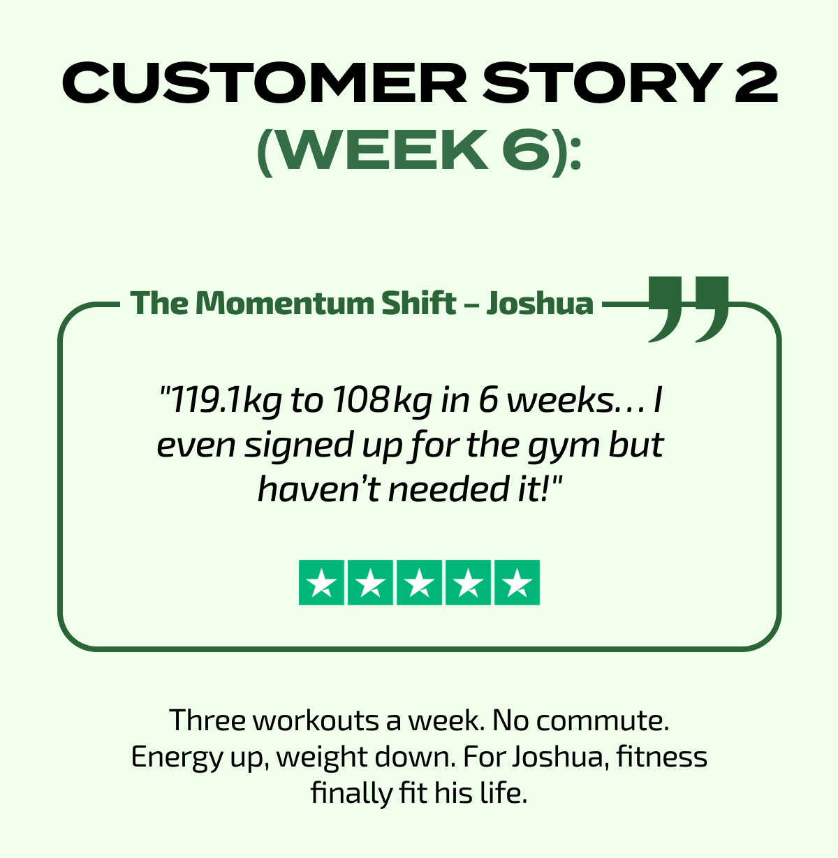 Customer Story 2 (Week 6):