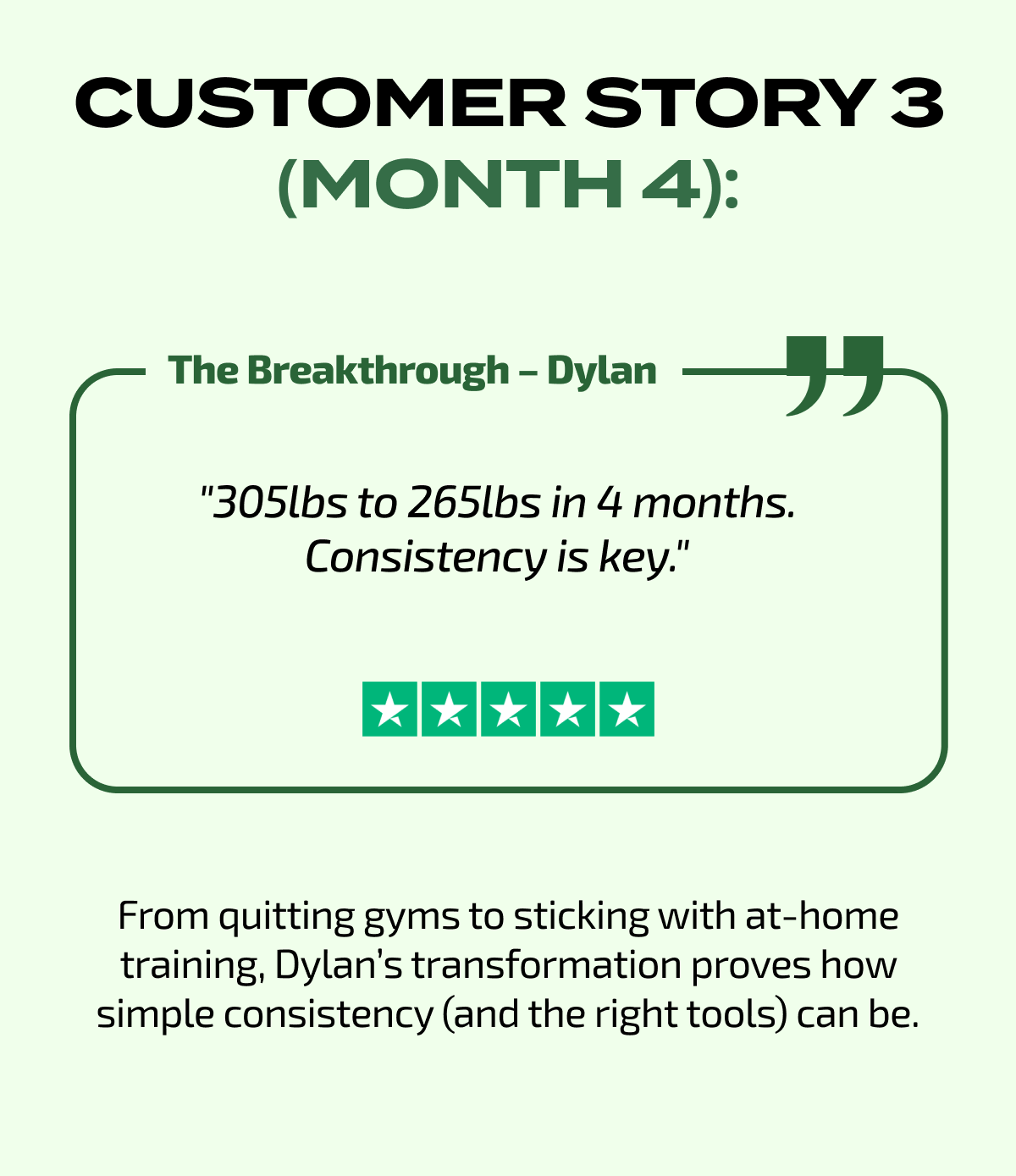 Customer Story 3 (Month 4):