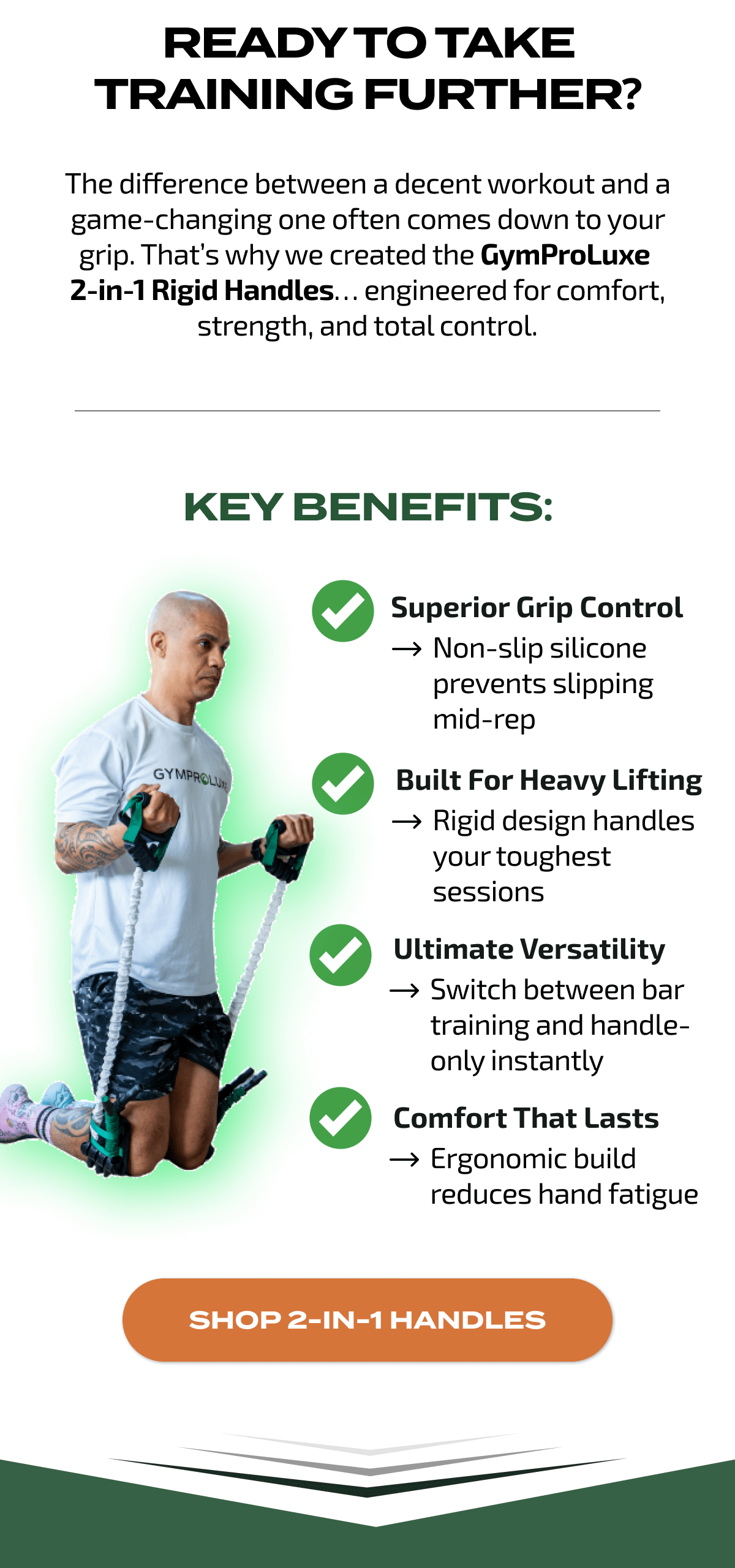 Ready To Take Training Further? | SHOP 2-IN-1 HANDLES