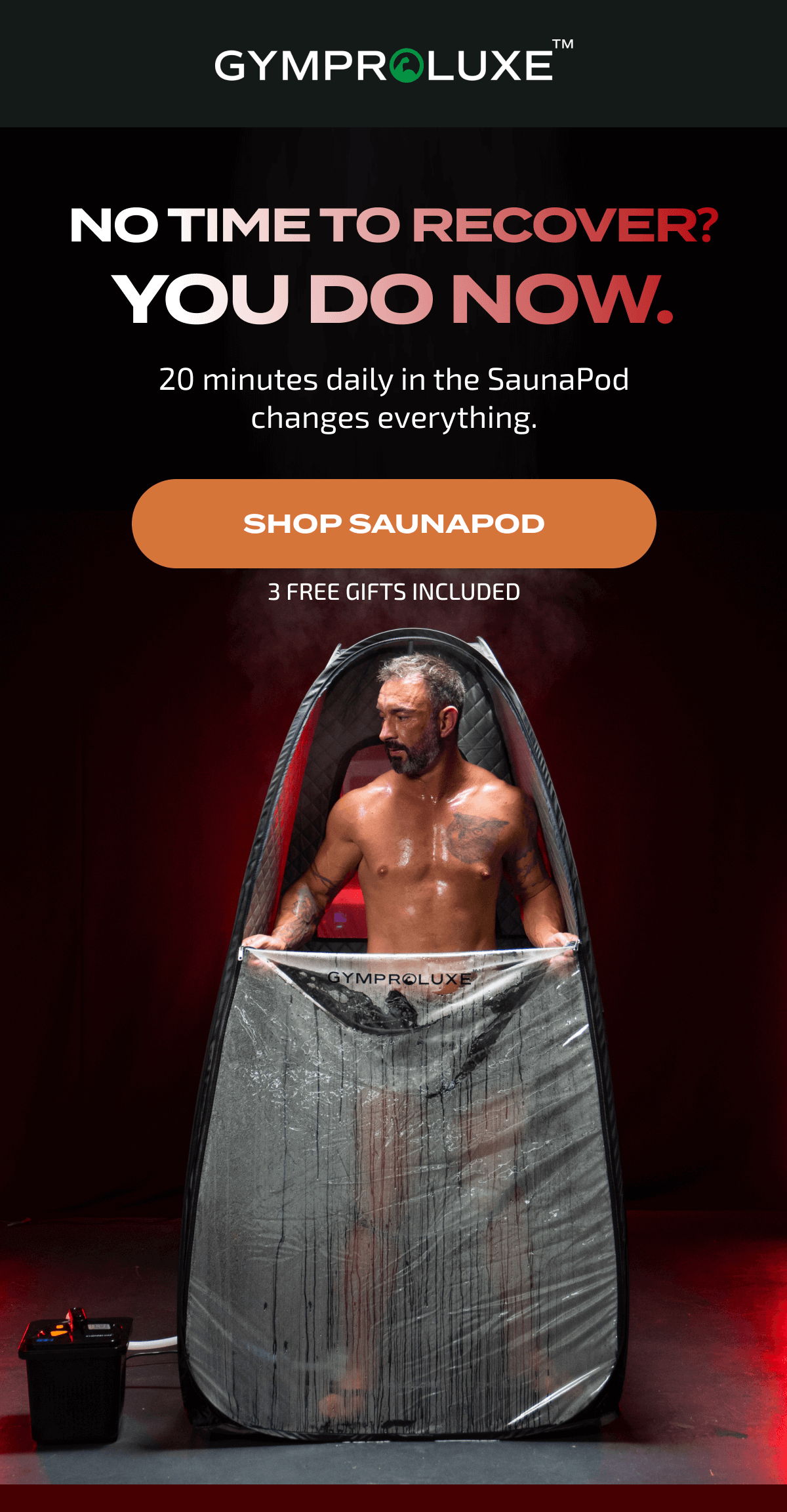 No Time to Recover?You Do Now. | SHOP SAUNAPOD