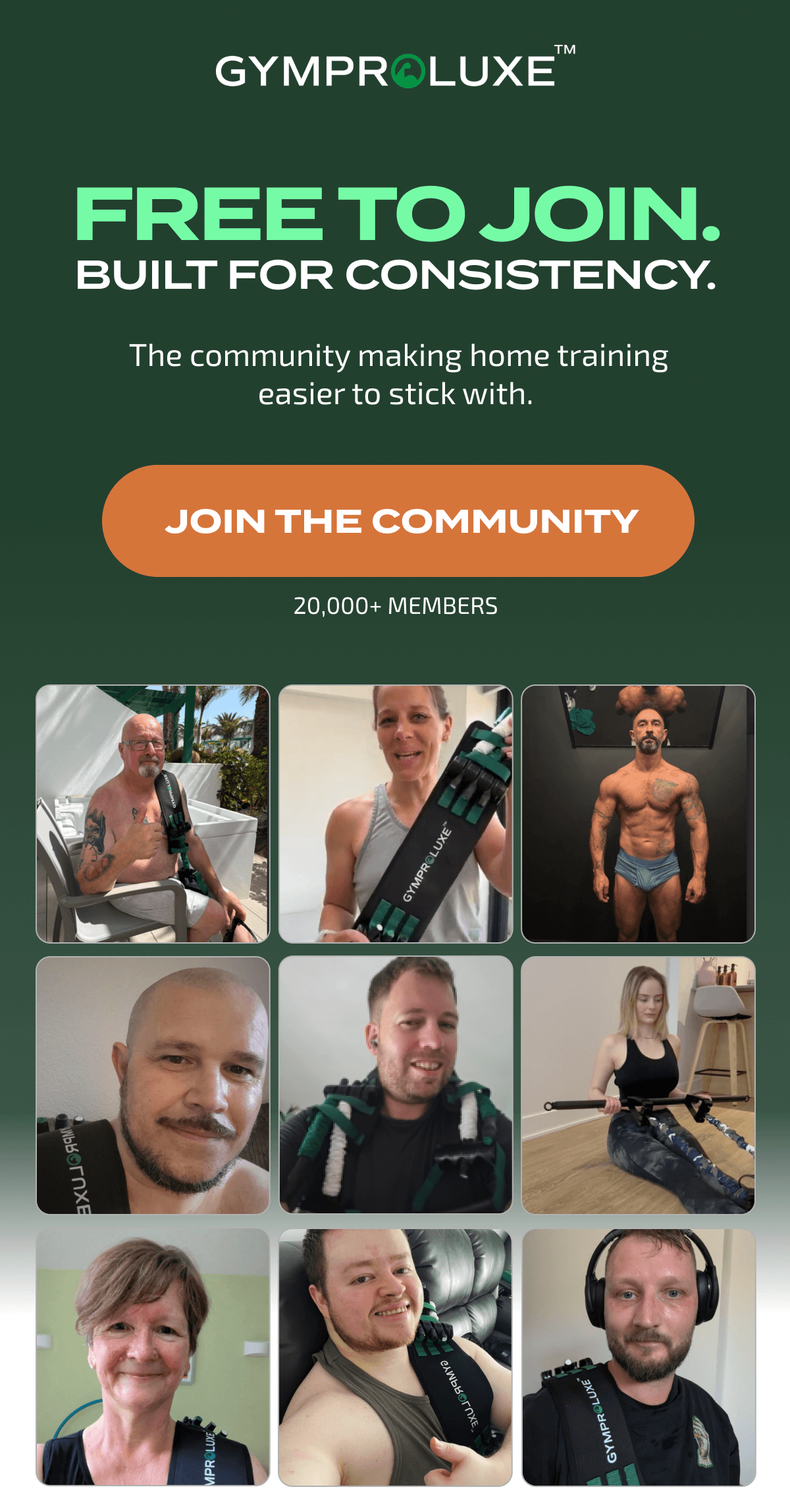 Free to Join. Built for Consistency. |  JOIN THE COMMUNITY