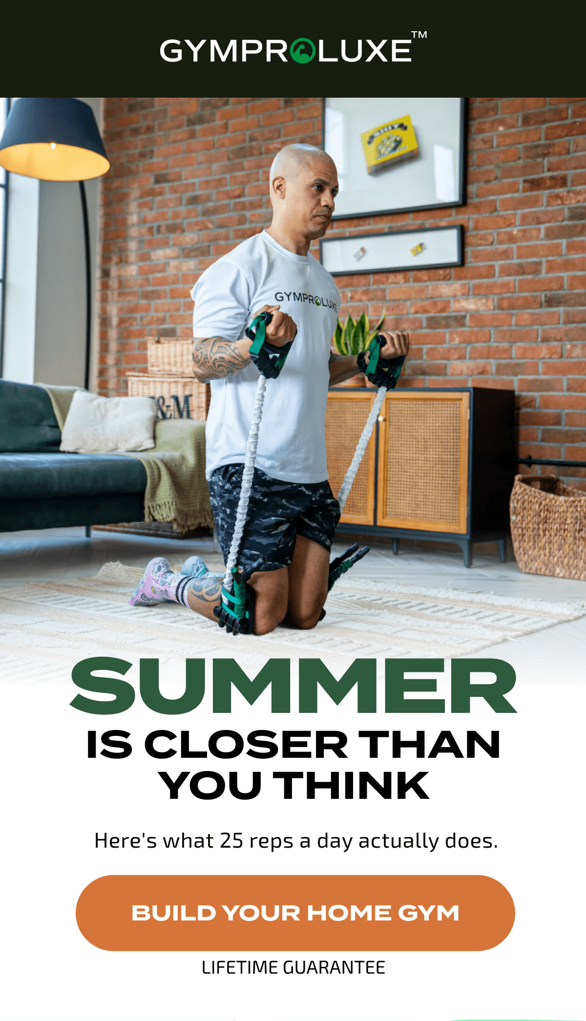 Summer Is Closer Than You think  |  Here's what 25 reps a day actually does. |  BUILD YOUR HOME GYM