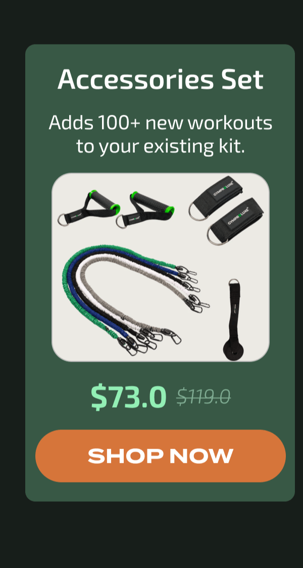 Accessories Set: Adds 100+ new workouts to your existing kit. Now £55.00, was £89.95. Shop now.