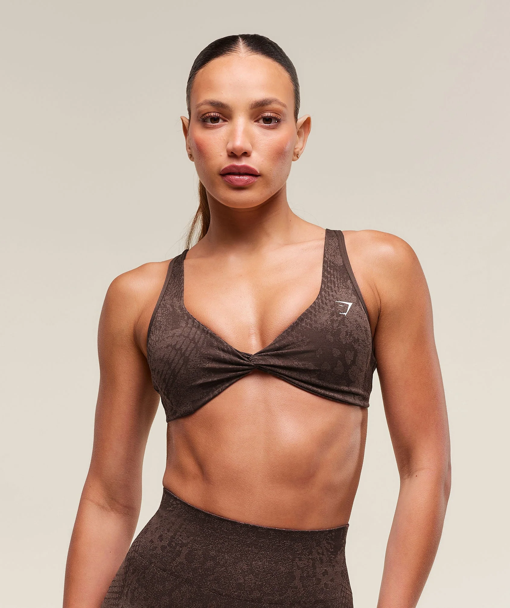 Adapt X Whitney Animal Seamless Twist Front Bra