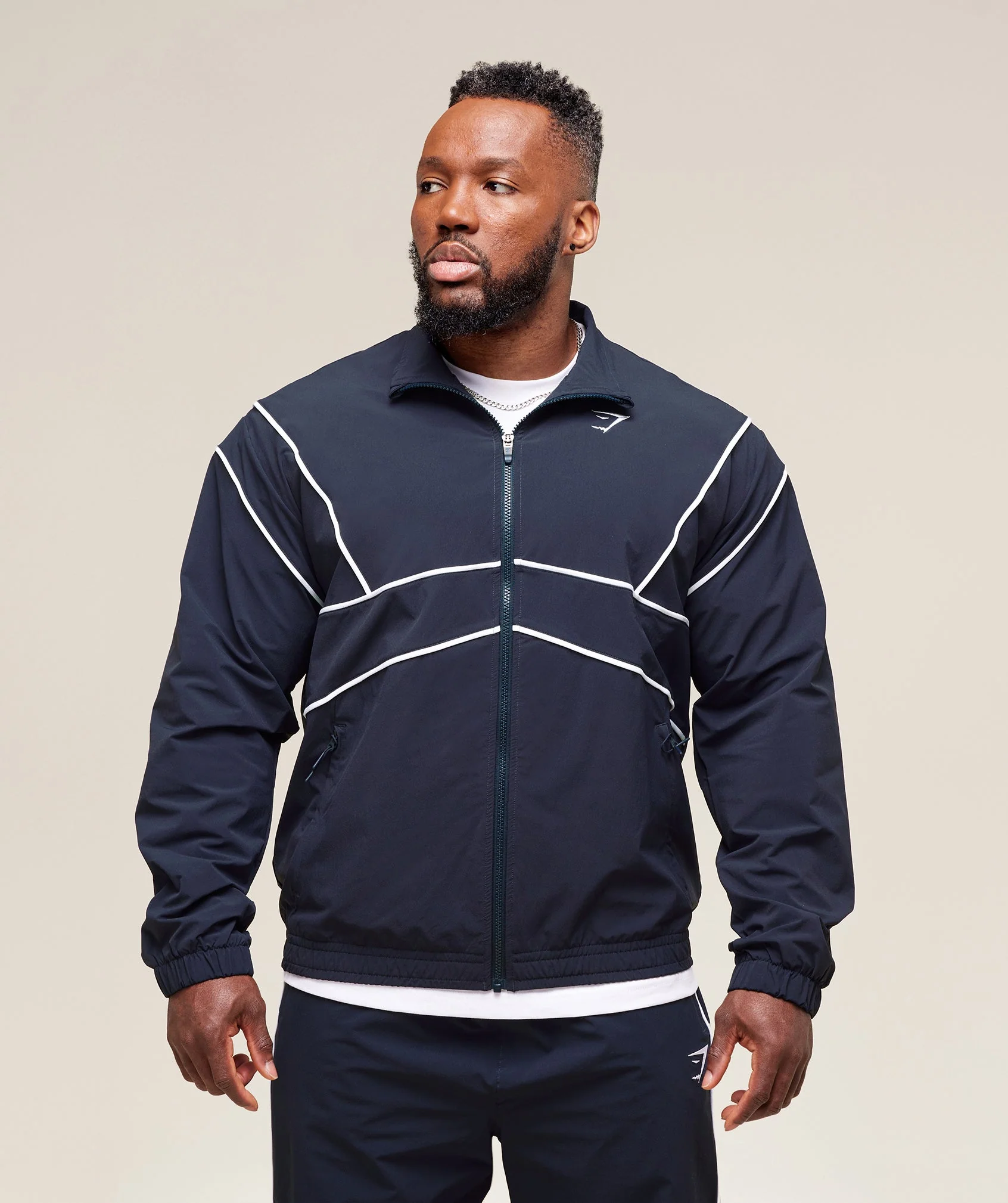 Retro Crinkle Track Jacket
