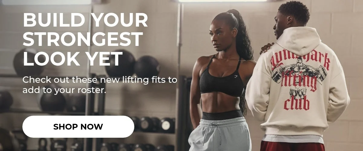 Build your strongest look yet Check out these new lifting fits to add to your roster.