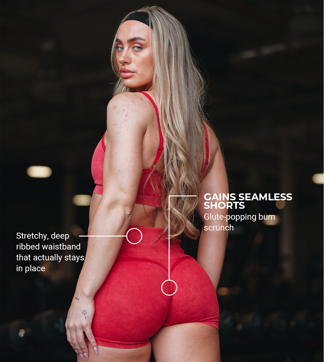 Gains Seamless Washed Shorts