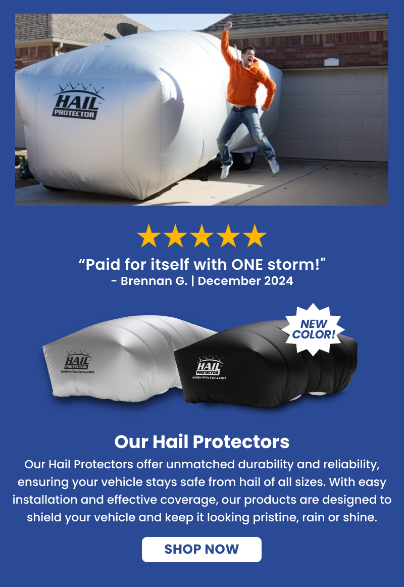 Our Hail Protectors offer unmatched durability and reliability, ensuring your vehicle stays safe from hail of all sizes