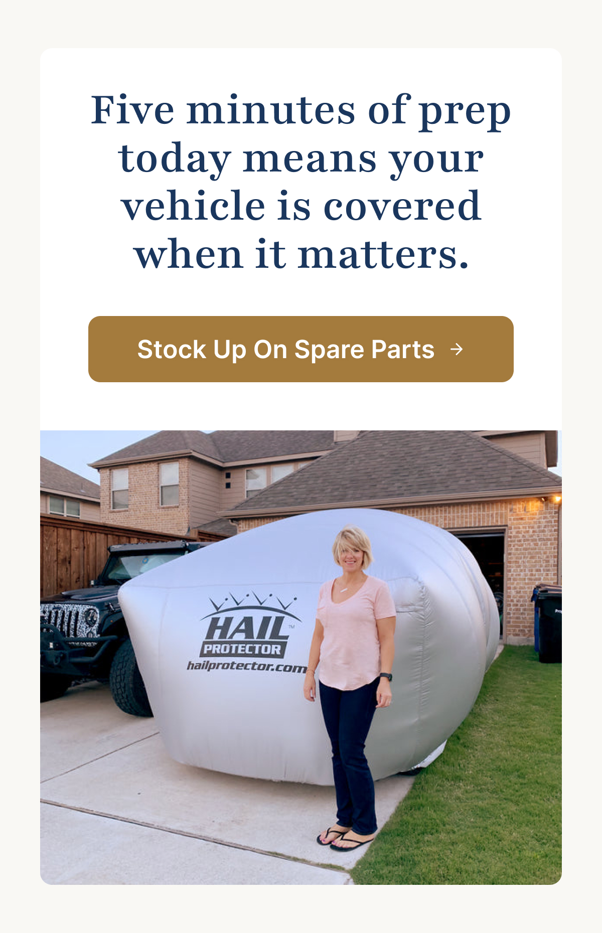 Five minutes of prep today means your vehicle is covered when it matters.
