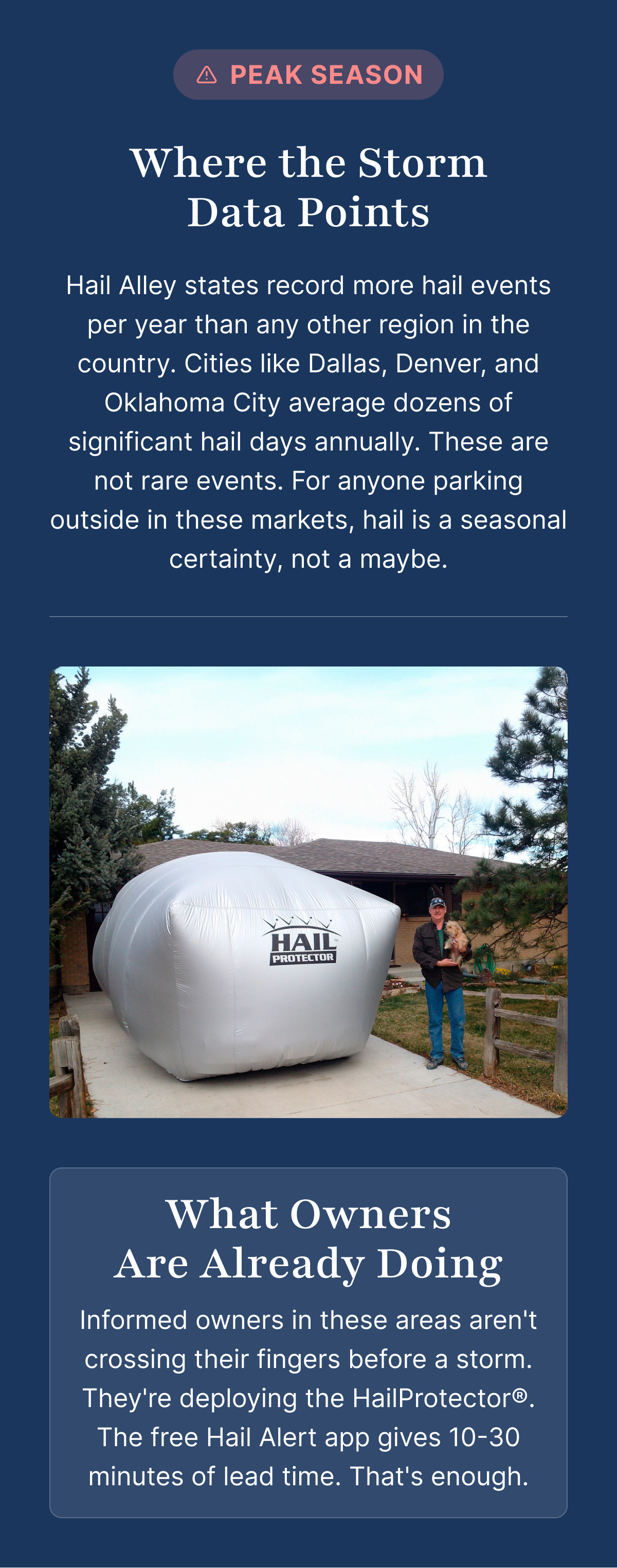 Hail Season: March – August