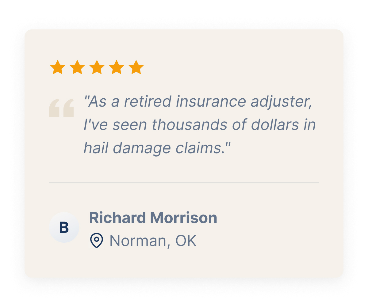 As a retired insurance adjuster, I've seen thousands of dollars in hail damage claims.