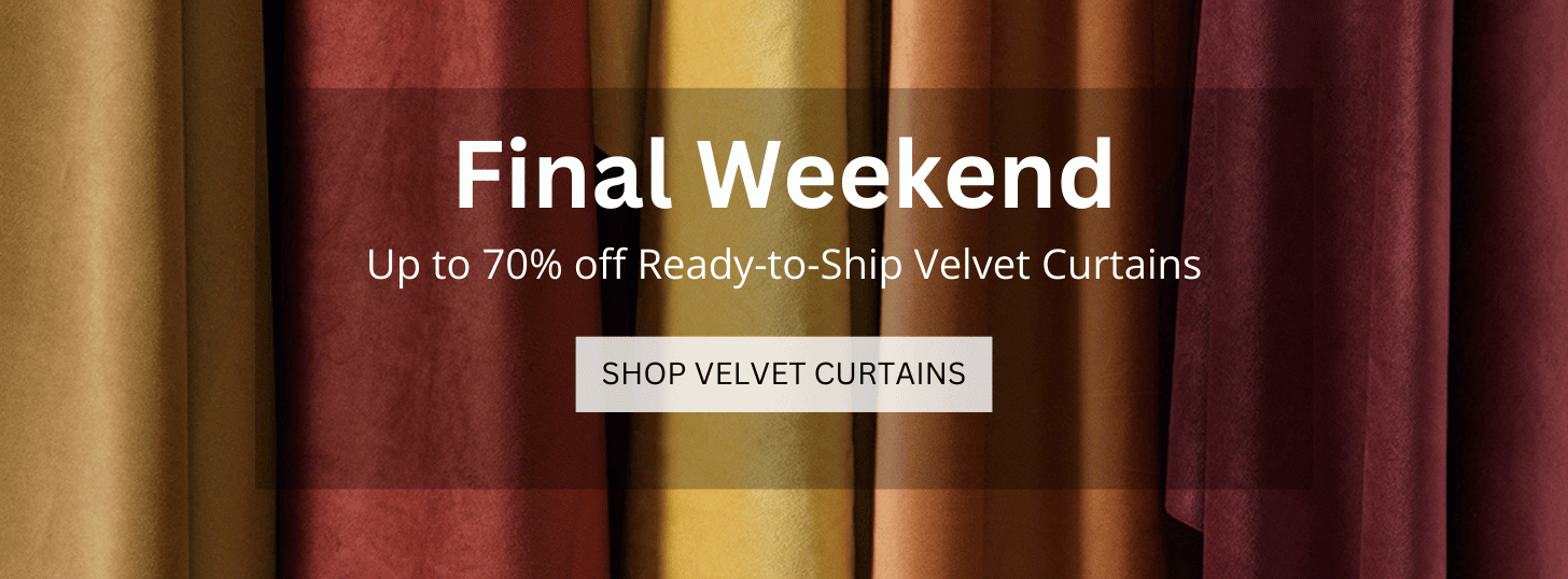 Final Weekend - Save up to 70% Off Ready To Ship Velvet Curtains
