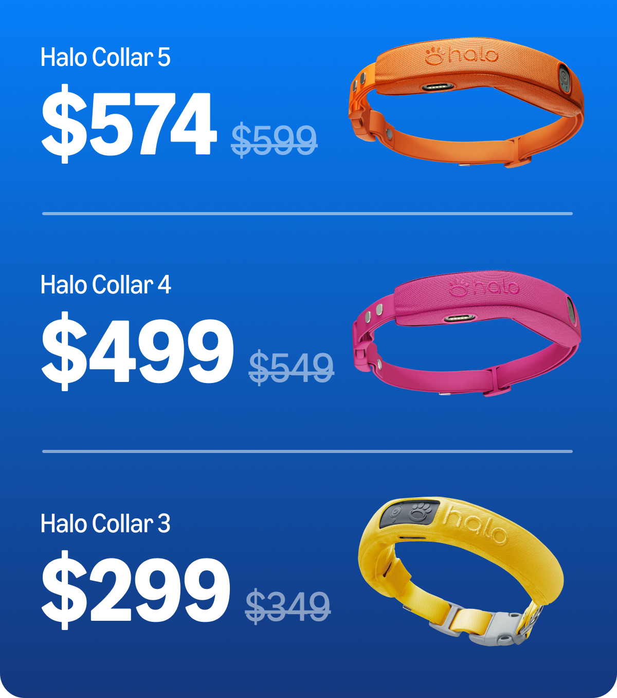 Discounts are here! Save big on ALL Halo Collars. Shop now for Amazon Big Deals Days and save. Today and tomorrow only.