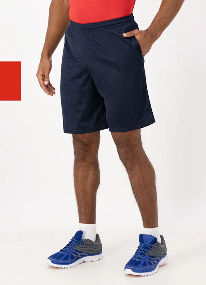Hanes Sport Men’s Mesh Athletic Shorts with Pockets, 9”