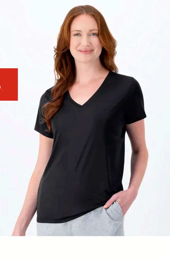 Hanes Sport Cool DRI Women’s Performance V-Neck T-Shirt, 5-Pack