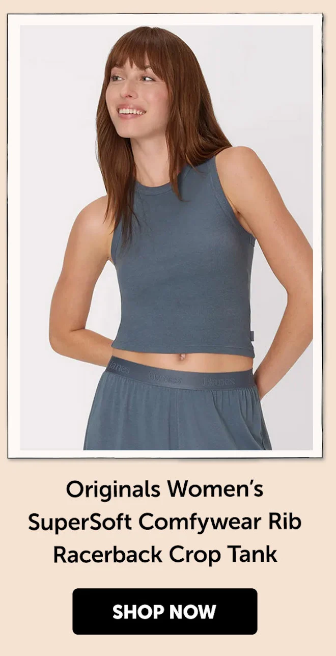 Originals Women’s SuperSoft Comfywear Rib Racerback Crop Tank