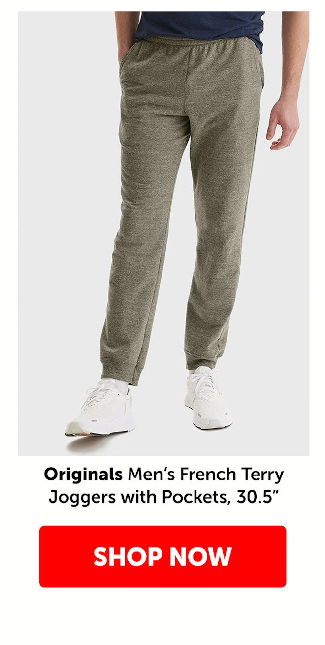Originals Men’s French Terry Joggers with Pockets, 30.5”