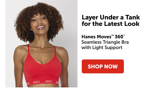 Hanes Moves 360° Seamless Triangle Bra with Light Support