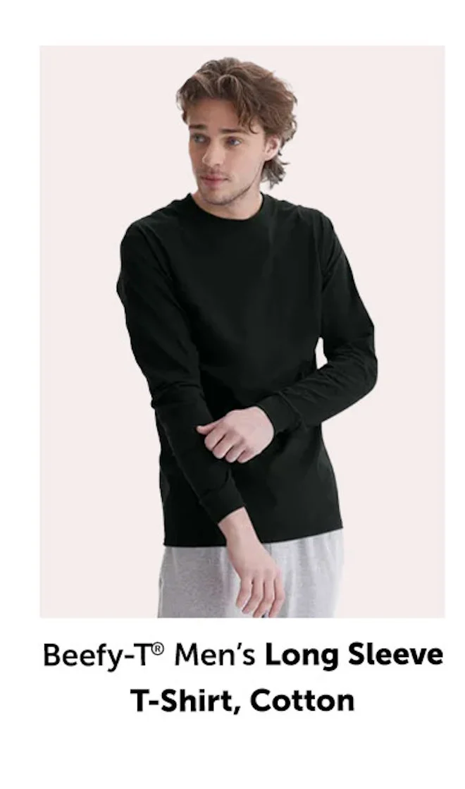 Beefy-T Men’s Long Sleeve T-Shirt, Cotton