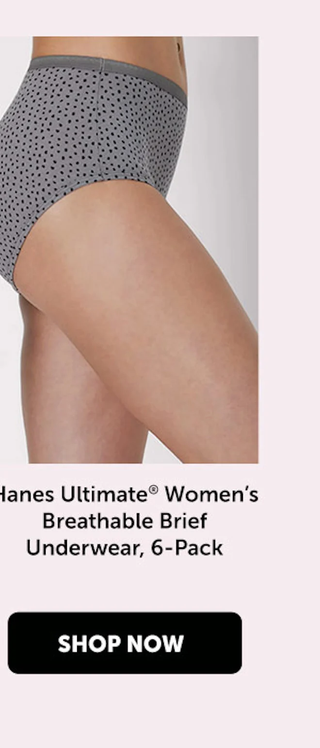 Hanes Ultimate Women’s Breathable Brief Underwear, 6-Pack