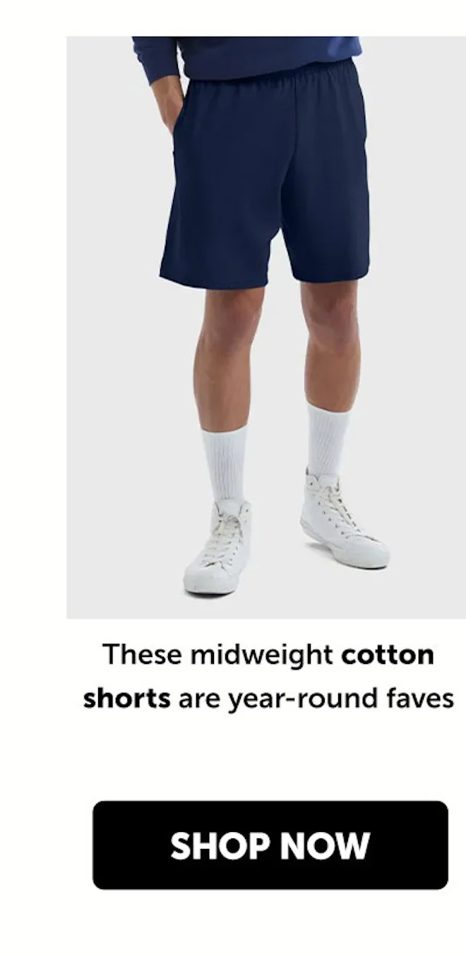 Essentials Men’s Cotton Shorts with Pockets, 7.5”