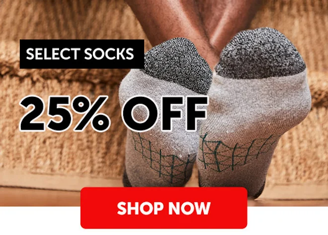 Select Socks 25% Off