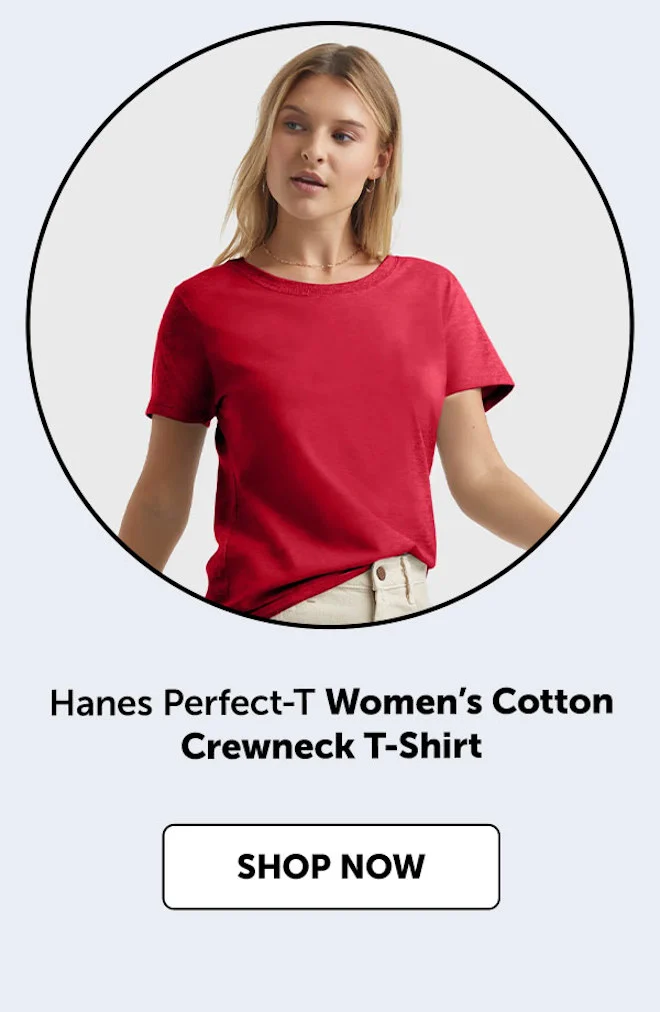 Hanes Perfect-T Women’s Cotton Crewneck T-Shirt