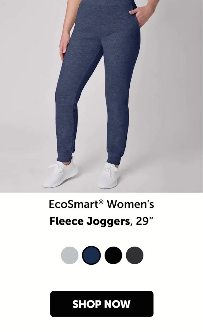 EcoSmart Women’s Fleece Joggers, 29”