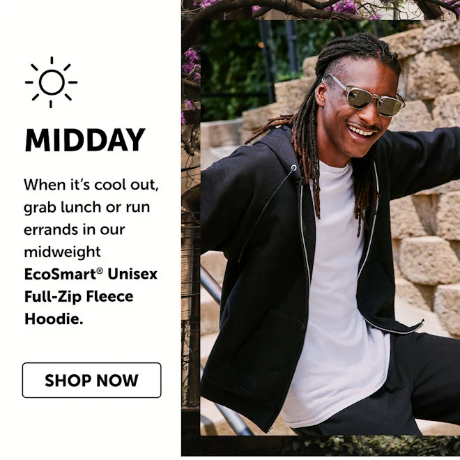 EcoSmart Unisex Full-Zip Fleece Hoodie
