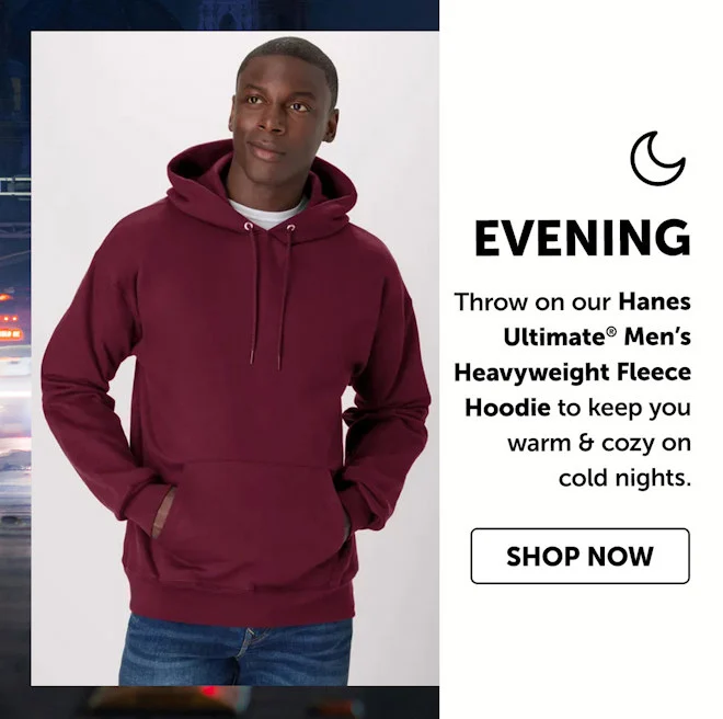 Hanes Ultimate Men’s Heavyweight Fleece Hoodie