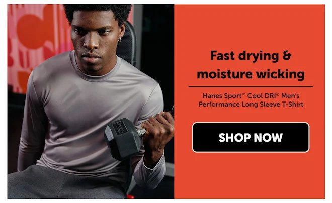Hanes Sport Cool DRI Men’s Performance Long Sleeve T-Shirt