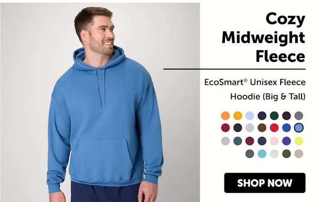 EcoSmart Unisex Fleece Hoodie (Big & Tall)
