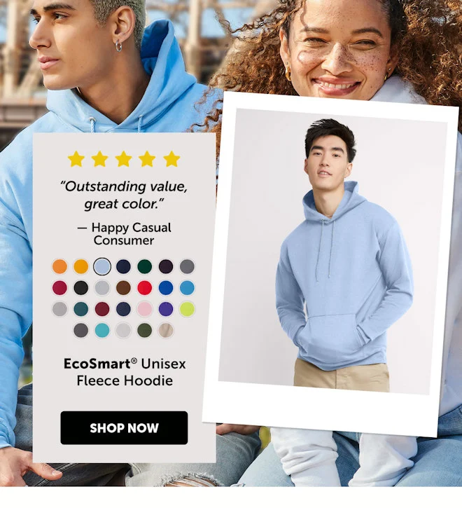 EcoSmart Unisex Fleece Hoodie (Big & Tall)