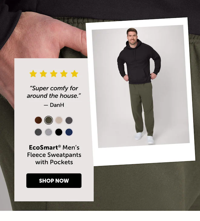 EcoSmart Men’s Fleece Sweatpants with Pockets