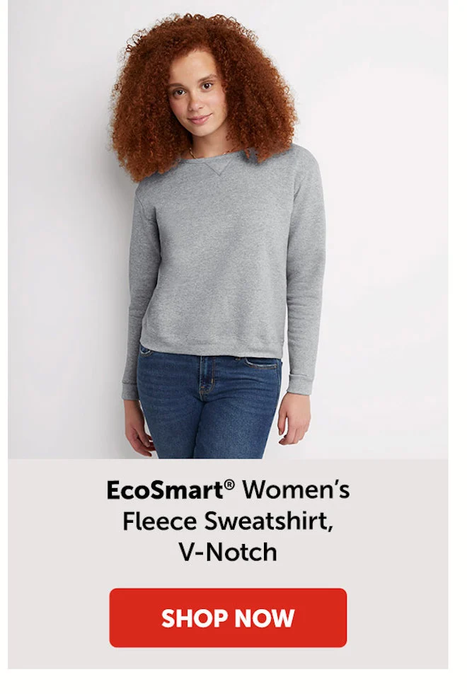 EcoSmart Women’s Fleece Sweatshirt, V-Notch