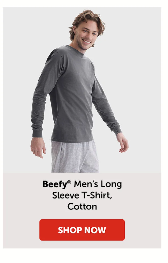 Beefy Men’s Long Sleeve T-Shirt, Cotton