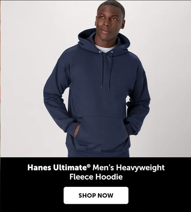 Hanes Ultimate Men’s Heavyweight Fleece Hoodie
